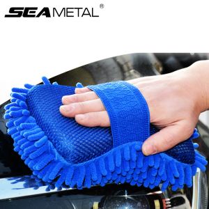 Gloves Soft Microfiber Chenille Sponge for Car Care Cleaning Detailing Brushes Car Washer Sponges Washing Gloves Cleaning Supplies