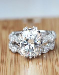 2019 Glänsande runda zirkonförlovningsringar för kvinnor Euramerica Delikat Chic Wedding Rings Löfte smycken Whole7436274