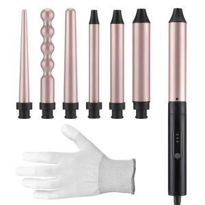 Curling Irons 6-in-1 professional curling iron fast heating long-life electric curler wave rod hairstyle equipment 32mm 25mm 19mm Q240506