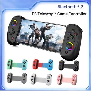 Attacchi D8 Controller di gioco scalabile RGB Light Mobile Game Board BluetoothCopatible con giroscopio a 6 assi per switch iOS Android J240507