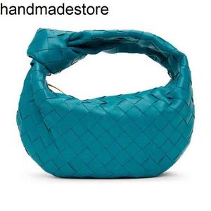 Venetabottegs designer handväskor jodie kvinnor lambskin blå mini handväska äkta läder