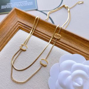 Catena di girocollo della collana di design di lusso 18k oro oro inossidabile marca in acciaio inossidabile collane a ciondolo da donna Gioielli di alta qualità Gift di alta qualità