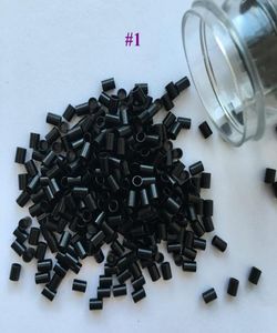 Colore nero Fine piatta Micro Micro Rings senza svasati per peli ITIP 1000pcsbag 30mm x 24mm x 40mm9756251