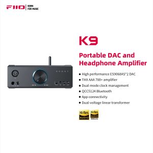 Converter FiiO K9 Desktop Headphone Amplifier AMP USB ES9068AS*2 DAC Bluetooth HiFi Audio THX AAA 788+ LDAC DSD512