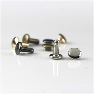 Ferramentas de artesanato 6mm 8mm Metal Double Cap Rivets Studs redondo rebite para vestes de cinto de couro de couro Hat Sapato colar de gola de estimação Diretas de reparo diy del Dhtbj