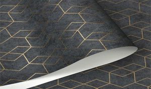 Обои темные серо -серо -блейблейк простые геометрические обои ролл современный дизайн стена бумага для дома спальня гостиная Backgroun2566907