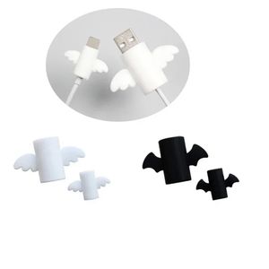 2pcs fofo angel a asa de cabo protetor fone de ouvido USB WIRSER WIRS Organizador de clipe de clipe de mesa de trabalho estacionário para iPhone