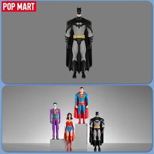 Blind Box Mart DC Figura Trendy Figura Popmart Ação Feliz Batman Superman Joker Wonder Woman T240506