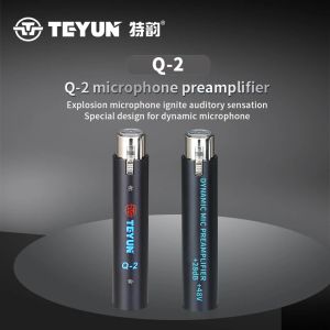 Players Teyun Q2 New Dynamic Microphone Amplifier for Lossless volume Amplification of Various Dynamic Mic Recording Applications