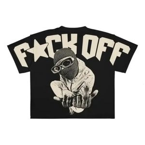 Camiseta gótica Moda solta de luva curta casual punk hip hop gráfico t camisetas masculas vintage y2k top harajuku 240506