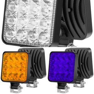 Ny 16LED CAR LED -stångarbete 48W Offroad Worklight 12V Auto Light Fog Lamp Off Road Tractor Spotlight for Truck ATV