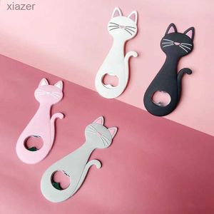 Kylmagneter Creative Cute Cat Cartoon Beer Bottle Opener Cat Magnet Kylmedelsdekoration Kylskåp Magnet Beer Cap Opener Kök Verktyg WX