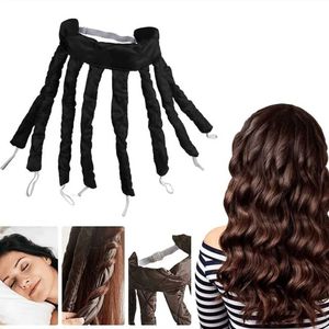 Curling Irons Lazy curler no heat headband ribbon sleep soft wave forming machine Q240506