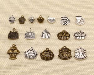 60個の手作りのジュエリーアクセサリーパーツお誕生日おめでとうお祝いケーキカップケーキhj0996520835