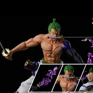 Action Toy Figures 20CM One Piece Anime Figure GK Roronoa Zoro Action Figure PVC Collection Cartoon Model Doll Gift Toys Decoration