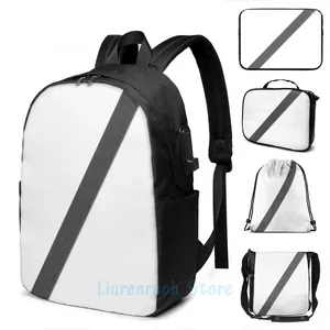Sırt çantası komik grafik baskı emniyet kemeri gag usb şarj erkek okul çantaları kadın çanta seyahat dizüstü