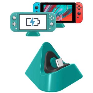 Racks mini switch lite carregamento dock dock tipo c porta pequena suporte de suporte compatível nintendo switch OLED Game Console Acessórios