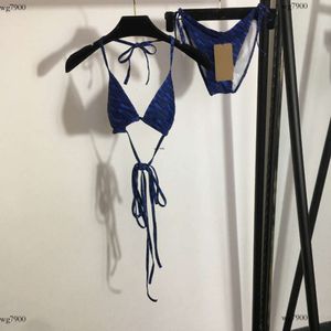Tasarımcı Mayo Kadın Marka Kadın Giyim Yaz Bikini Moda Mektubu Baskı Bayanlar Seksi Sırtsız Sling Mayo Kız Plaj Mayo 06