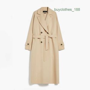 Trench feminina casacos de luxo casaco de moda feminino lã mistura casaco de grife japonês e coreano Long cashmere sobretudo vestir maxmaras akk6