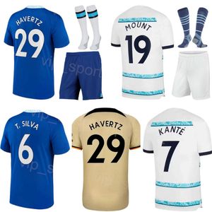 Kids Man Club Soccer 17 Raheem Sterling Jersey Set 29 Kai Havertz 10 Christian Pulisic 16 Edouard Mendy 19 Mason Mount 6 Thiago Silva F 161V