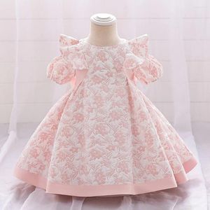 Vestidos de menina meninas meninas verão princesa vestido rosa bebê floral