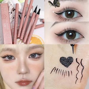 Eyeliner Waterproof Ultratino Liquid Eyeliner for Women Eyes Makeup Disking Quick Excipt Black Black Matte Facile da colorare Eyeliner Penna