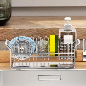 Kitchen Storage Dish Drying Rack Adjustable Plates Organizer With Drainboard Stainless Steel Drain Flatware Pan Holds Cup