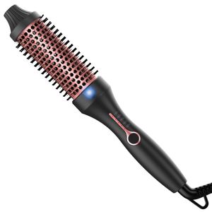 Curling Irons 1.5 inch hot brush creates loose and volume curly dual PTC heating curler iron voltage comb Q240506