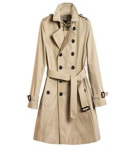 Women039S Trench Płaszcze podwójnie piersi Krótka klasyczna Windbreaker Waterproof British British Coat New Highend English Style Autumn Wint6864330