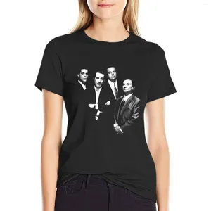Frauenpolos vier Mitglieder hübsche schwarze Goodfellas T-Shirt übergroß