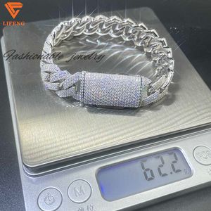 Ny het försäljning hiphop fina smycken armband anpassad längd S925 Siver armband utsökt lyxarmband för män och kvinnor
