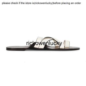 Row Pure Original The Row Summer Cross Plat The Leather Slippers Fashion Casual Sandal Slippers пляжные туфли женская обувь