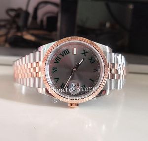 36 mm Everose Watches Męski producent BP Watch Rose Gold Jubilee Bransoleta Mężczyźni Gray Wimbledon Women's 126231 Mechanical 2813 BPF Ladies Wrists