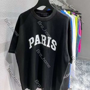 Дизайнер Paris Tshirt Man футболка футболка Tee Europe France Luxury Brand Letter Letter Printing Logo Logo модная мужская мужская и женская одежда повседневная хлопковая футболка 233