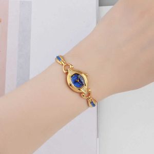 Shanghai Haida Brand Gold Plated Blue Diamond Fashion Womens Watch Small Quartz Watch Brand New