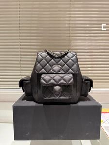 Caviar 23k Tank Backpack Backpack de aluno elegante e leve nova bolsa de ombro multifuncional de bolsa de ombro de bolsa de moda Bolsa de celular Bolsa de celular Bolsa feminina