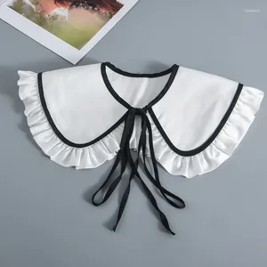 Bow Ties Vintage Woman Shirt False Fake Collar Shawl Girls Adjustable Bowknots Shoulder Wraps Dress Decorative Detachable