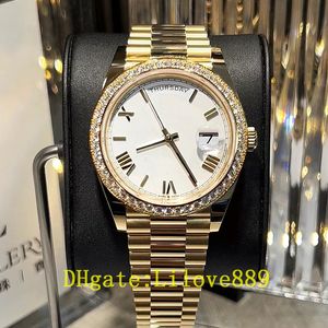 2024 new men's watch 3235 mechanical automatic movement 40mm228348 diamond watch sapphire waterproof gradient dial 18K gold strap