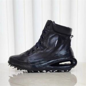 Real Leather Titanium Alloy Art Dissolving Sole Personality Luxurious Boots