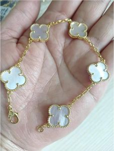 Роскошные дизайнерские браслеты Gold Van Clover Мужчины Женщины Дизайнер 925 Серебряные ювелирные украшения браслеты высококачественные алмазные браслеты 168