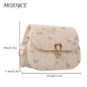 Bolsas de ombro Mulheres Bolsa de Crochê Bolsa de Hobo Ajusta Ajuste Bolsa de Flores Hasp Fechamento de Palha Satchel feminino Summer Summer Beach