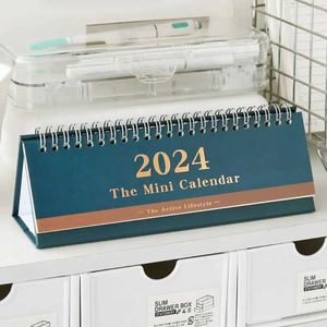 Kalender 2024 Desk Kalender Standing Flip Desktop för att planera Organisera dagliga månatliga schema Hemskolor Stationer.