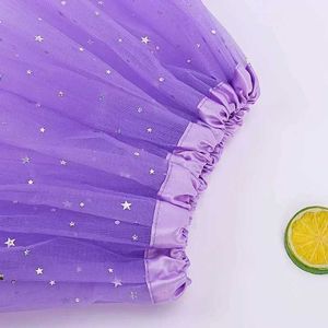 P5GB tutu Dress Summer Kids Baby Star Glitter Dance Tutu Skirt For Girl Sequin 3 Layers Tulle Toddler Lace Pettiskirt Children Chiffon 2-8T d240507