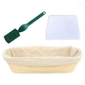 Plates Oval Bread Proofing Basket Baskets Sourdough Starter Set Rattan Bowls With Liner For