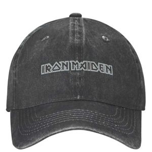 Boll Caps Men Women Rock Music Band Ironmaiden Baseball Cap Casual Distressed Denim Casquette Dad Cap justerbar D240507