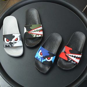 Topseller Kids Cartoon Shark Slifors Boys Sandals Summer Sandals Bambino non colpi di spiaggia piatto Scarpe da spiaggia per bambini Swimming Girls Girls Bathroom 1136226