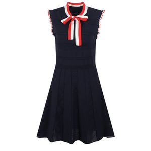 421 2024 Milan Runway Dress Spring Summer Summer Sleesess Dress Dress Fashion Moda de alta qualidade YL