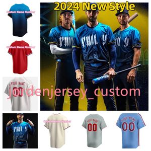 2024 Jerseys de beisebol costumado 3 Bryce Harpe Jersey 7 Trea Turner 17 Rhys Hoskins 10 JT Realmuto Homens Mulheres Juventude Qualquer Nome 5 Stott 28 Bohm 8 Castellanos Phillies