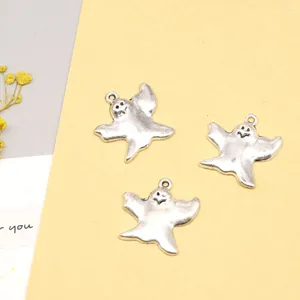 Charms 5pcs 23x24 мм призраки подвеска Diy Дети создайте драгоценности для ремесел Античный серебряный цвет