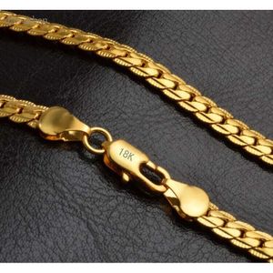 Mode män kvinnor smycken 5mm guldpläterad kedja halsband armband miami hip hop kedjor halsband gåvor tillbehör 5190